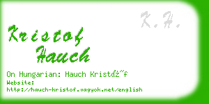 kristof hauch business card